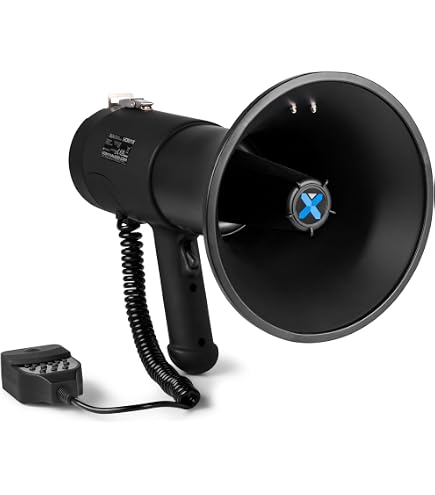 Mégaphone Puissant 50W Velleman Avec Sirène, Bluetooth, Enregistrement 700s Et Portée 1200m - Idéal Urgences Et Événements