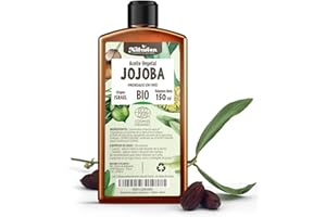 PLANÈTE AU NATUREL Aceite Vegetal de Jojoba Orgánico 150 ml - Piel, Cabello, Uñas, Barba - 100% Puro, Natural y Prensado en Frío