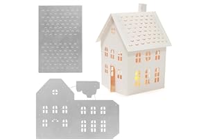 BHGT Fustelle Lanterna Natale Casa 3D Decorazioni Natalizie Albero di Natale Sacchetti da Regalo Scrapbooking Biglietto d'auguri Goffratura Fai da Te