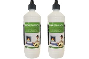 Farmlight Bioetanolo - 2 Litri > 95% - 96,6% Premium per camini a etanolo, camini a gel, fiaccole di bambù, combustione senza residui da materie prime rinnovabili
