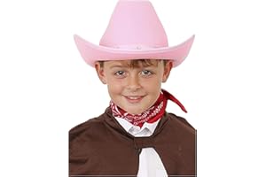 I LOVE FANCY DRESS Childs Studded Cowboy Hat - Cow Boy Hat With Silver Star Studs - Boys Girls Sheriff Cowgirl Western Fancy Dress Costume Accessory