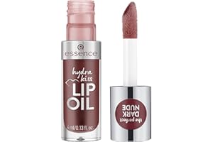 ‎ESSENCE COSMETICS essence hydra kiss LIP OIL, Lipgloss, Nr. 08, Rot, feuchtigkeitsspendend, pflegend, mit Ölen, glänzend, vegan, ohne Parabene, ohne Mikroplastikpartikel, Nanopartikel frei, 1er Pack (4ml)