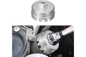 deemars Strumento filtro olio, chiave filtro olio di alluminio, utensile separatore filtro olio, strumento di rimozione filtro olio pesante compatibile con Toyota, Lexus, Highlander (Sliver)
