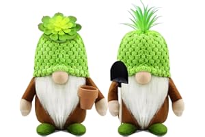 Gehydy Set of 2 Summer Gonks Decoration Easter Pineapple Succulent Gnome Gift Handmade Spring Decor for Home Kitchen Tiered Tray - Green