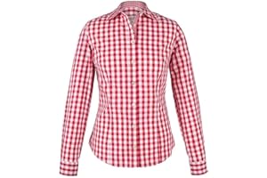 Almsach Damen Trachten-Bluse blau-weiß kariert 'Maria', blau, 34