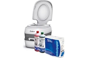 Enders © WC Chimique Portable - Kit de démarrage Green Comfort | Produit additif et Papier Toilette | Toilette Chimique de Camping | Camping Car Accessoires | Pot de Chambre Adulte et Enfant