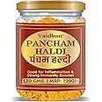 Vaidban Pancham Haldi | Organic Haldi Powder (Kali Haldi, Selam Haldi, Daru Haldi, Amba Haldi)- Immunity Booster, Anti-Oxidant, Anti-Inflammatory Turmeric Powder (Pack of 1) (300 Gm)