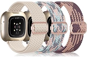 ‎EPOVA Epova Armband Kompatibel mit Fitbit Versa 3 Armband/Versa 4 Armband/Sense Armband/Sense 2 Armband Damen Herren, Weich Elastisch Nylon Ersatzband für Fitbit Versa 3 Armband/Fitbit Versa 4 Armband