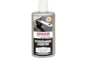 SPADO - Nettoyant Plaque Vitrocéramique et Induction - Ultra-Dégraissant - Ne Raye Pas - 250 ML - Fabriqué en France