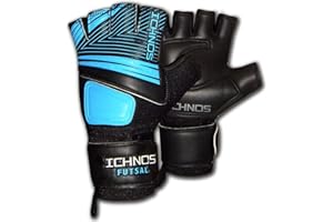 Ichnos Neon Radius Guanti da Portiere Futsal Calcetto a Mezze Dita Taglia Adulto
