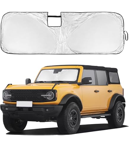 LEPZ Windshield Sunshade For Ford Bronco 2021-2023 - Custom Fit Sun Visor For 2/4 Door Models