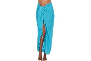 SHU-SHI - Sarong/paréo - pour femme - look de plage - à porter au-dessus du maillot de bain