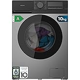 Cecotec Washing Machine Front Load 10 kg Bolero DressCode 10450 Inverter Steel, 1400 rpm, 16 programs, Class A-10%, Inverter