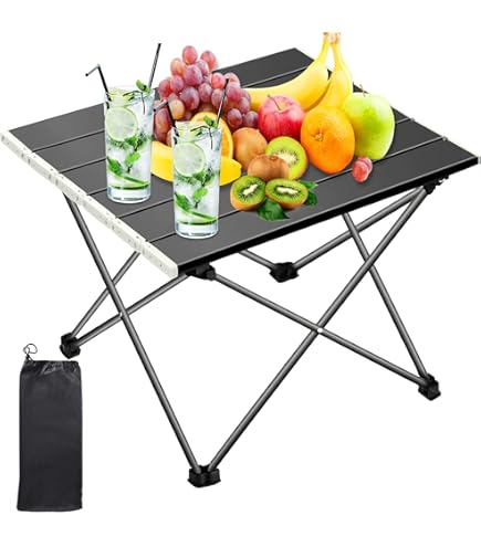 Tavolo Pieghevole Esterno Leggero | Per Barbecue, Picnic E Campeggio | Con Custodia Trasporto