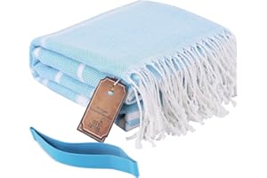 HOQQUE Serviette de Plage XXL Serviettes Drap Bain Grande Anti Sable Coton Piscine Accessoire Draps Beach Towel Sechage Rapide Sport Vacances Accessoires Voyage Travel Essentials 90x180 Femme Cadeau Homme