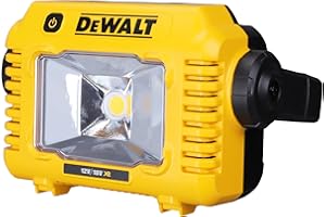 Dewalt DCL077 akumulatorowa lampa budowlana LED (bardzo wysokie natężenie światła do 2000 lumenów, wytrzymały uchwyt wielopozycyjny, IP54, z uchwytem statywu 1/4" i 5/8", dostawa bez akumulatora i