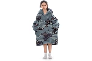 Pterygoid Kids Oversized Blanket Hoodie, Hooded Blanket Kids for Girls Boys,Hoodie Blanket with Pocket for Children Teen