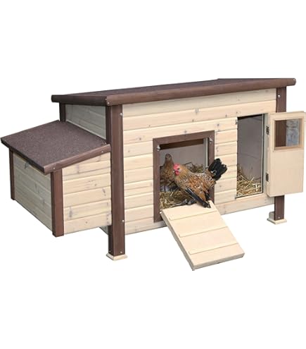 Ferplast Hühnerstall Hen House 30 Für Bis Zu 6 Hühner – Aus FSC-Holz, Wetterfest, Inkl. Zubehör
