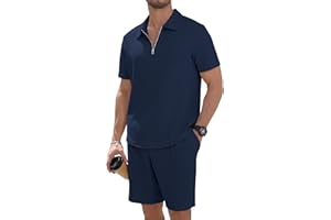 Anelune Trainingsanzug Herren Sommer 2-teilig,Kurzarm T-Shirt & Kurze Hose, Sportanzug für Fitness, Freizeit und Alltag,Atmungsaktiv Leicht