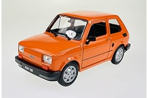 Dromader Welly FIAT 126 Orange Polski FIAT 126p 1972-2000 1/21 model samochodu ściereczka do malowania