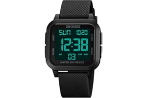 Forrader Mens Sport Digital Watches, Waterproof Outdoor Sport Watch with LED Backlight/Alarm/Countdown Timer/Dual Time/Stopwatch/12/24H Wrist Watches for Men Women Teenager