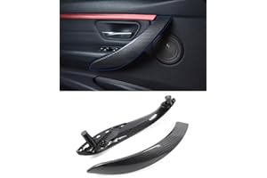 SHSBSCAR F30 Türgriff Kit, Fahrerseite schwarzer Türgriffbügel + äußere Verkleidung für BMW 3/4 Serie M4 F30 F31 F32 F33 F34 F35 F36 F80 F82 F83 (2012-2018) Vorderer linker Türgriff