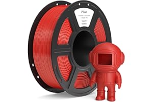 ELEGOO PLA+ Filamento 1,75mm Rosso 1KG, PLA Plus ad Alta Resistenza per Stampanti 3D, Precisione Dimensionale +/- 0,02mm, Bobina da 1kg (2,2lbs) Compatibile con la Maggior Parte delle Stampante 3D