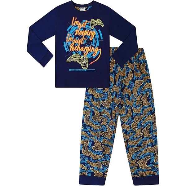 Pyjama Long Garçon 'Can I Just Finish This Game' - Coton, Manches Longues, Taille élastique, Pour Gamers - 4