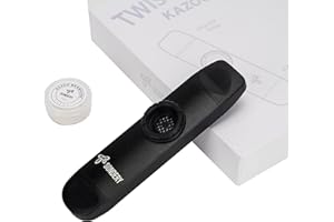 Sondery Professional Metal Kazo, Dual Head Kazoo Includes Lanyard and 5 Membranes for All Ages and Occasions, Black