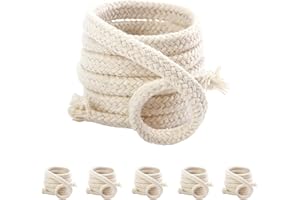 cxxtkcxxlc 5 Metri Ø 8 mm Stoppini per Lampade a Olio Tagliabile a Misura, Stoppino di Ricambio per Lampade a Olio, Torce da Giardino, Torce in bambù - 100 cm 5 Pezzi