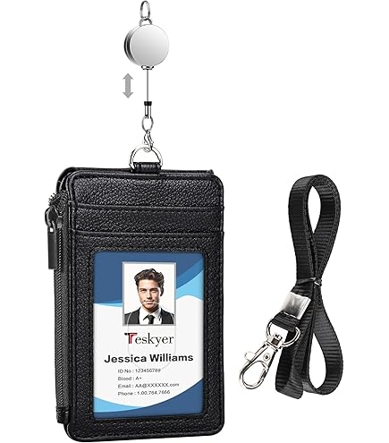 Portabadge Catena Metallo Catena Collo Con Palla In Acciaio - Per - Foto 4