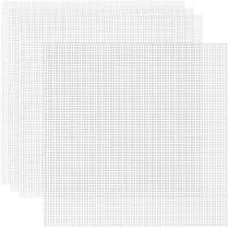 Lot De 6 Feuilles De Maille à œillets Blancs - 20x30cm, Maille 2mm, Polyester | Pour Broderie, Point De Croix, Travaux Manuels - 11