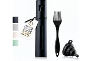 SCHMIDT & KRAMER Ölsprüher I hochwertige Öl-Sprühflasche aus Edelstahl & Glas, für gesundes Kochen I praktischer Sprüher für präzise Dosierung I für alle Speiseöl & Essig Sorten geeignet (Mitternacht)