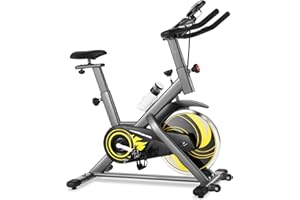 ANCHEER Vélo d'Appartement 150KG Vélos d'Appartement Inertie 15kg Velo Appartement Silencieux Stable Exercice d'Aérobie Cardio-Training Fitness pour Bureau Maison