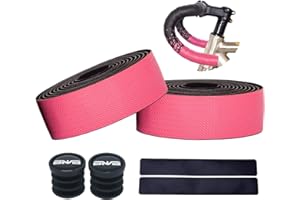 PLATTBK Bande de Guidon de Vélo,Ruban de Cintre Absorption Des Chocs Antidérapante Guidolines de Cyclisme sur Route 2 Pièces