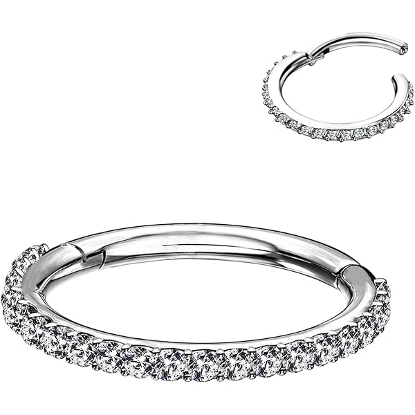 Anneau Piercing Titane 18G 10mm - Segmenté Pour Nez, Helix, Tragus - Hypoallergénique