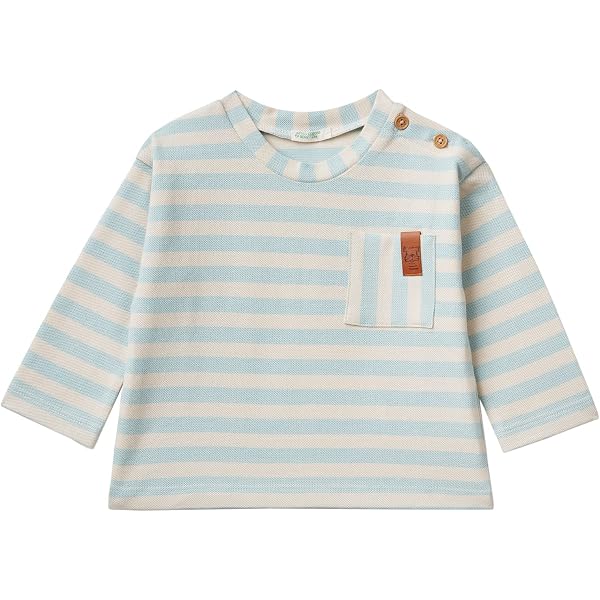 T-shirt Bébé Fille United Colors Of Benetton - Coton Bio, 12 Mois, Blanc, Ouverture épaule