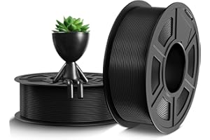 TECBEARS PETG Filament 1.75mm Black 2KG, Strong Toughness PETG 3D Printer Filament, 2PCS 1kg Spool, Dimensional Accuracy +/- 0.02mm, Fits for Most FDM 3D Printers