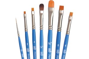 Princeton Art & Brush pennelli misti Select Artiste per olio, acrilico, acquerello Serie 3750, Brown, 123 Set