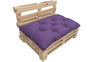 ‎CHILLY PILLEY chilly pilley Palettenkissen Wasserdicht Palettenauflage Palettenpolster Palettenmöbel Gartenkissen Wasserfest Wasserabweisend viele Größen und Farben (Sitzkissen 120x 80. Violett)
