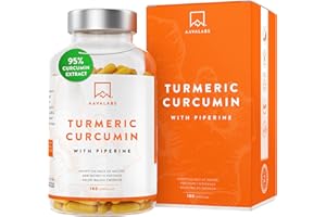 AAVALABS Turmeric and Black Pepper Capsules [ 600 Mg ] - 180 Vegan Turmeric Capsules - 95% Curcumin Extract & Piperine - Tumeric Supplements with Black Pepper High Strength - Non-GMO - 3rd Party Tested