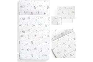 mibebestore Sábanas Minicuna 50x80 cm de Franela 100% Algodón | Sábanas de Invierno Cálidas y Suaves para Bebé | Set 3 Piezas (Bajera, Encimera y Almohada) - Koala Rosa