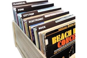 MAYRECORDS Divisores de discos de vinilo de 12 pulgadas, color negro, reutilizables, cartas, pestañas de plástico de doble cara, separadores de álbumes de vinilo LP para caja de álbum y organización de discos de