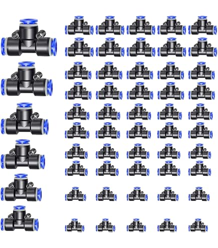 Produktbild von 5er-Set Push-Fit Reduzierstück 8 Mm Auf 6 Mm – Steckverbinder Aus Kunststoff Für Gas- & Pneumatiksysteme, PP, Werkzeuglos