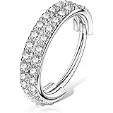 OUFER Body Piercing Helix Earrings 16G Cartilage Conch Helix Earring Hoop Clear CZ Hinged Segment 316L Surgical Steel Nose Ri