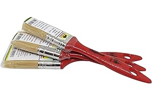 Pennelli Cinghiale, Professionali con Ghiera Nichelata e Manico in Plastica, Setola Bionda Miscelata 8529X345 (3 Pezzi)