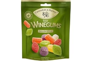 ‎CAVENDISH & HARVEY C&H SOUR WINEGUMS F. CONNOISS. 14 x 180 g, acidic wine gums for connoisseurs