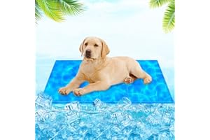 Dolahovy Alfombra refrescante para Perros, Alfombrilla de Fresca de Mascotas Alfombrillas Cama refrescante Perro Cama Verano Perro de Gel no tóxico Cool para Gato pequeño Mediano Grande Perro Verano
