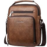 A-QMZL Borsello Uomo Pelle Borsa a Tracolla da Uomo Casuale Borse Messenger per Stile Retro'per l'uso Quotidiano Outdoor Trek