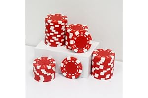 JIESITE Pokerchips, 11,5 g, ABS, Monte Carlo, Pokerchips, Casino-Qualität, Poker-Chip für Texas Hold'em, Blackjack, Kartennacht, Poker-Spiele, 50 Stück